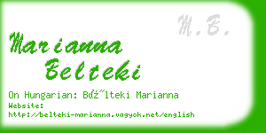marianna belteki business card